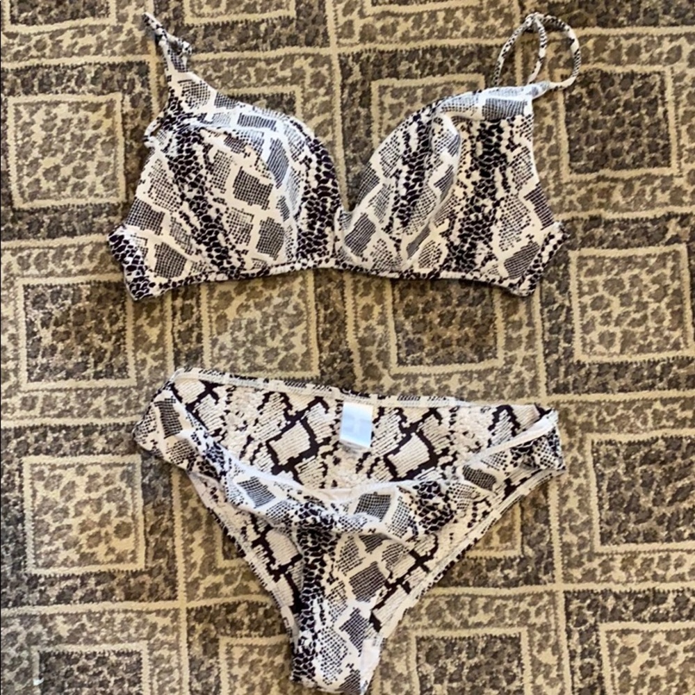 Animal print bathing suit